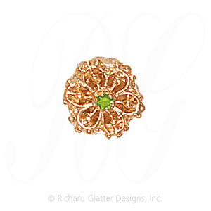GS113 PD - 14 Karat Gold Peridot Slide 